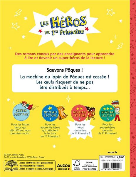 Produktbild: Les h&eacute;ros de 1re primaire. Sauvons P&acirc;ques ! : niveau lecture 2