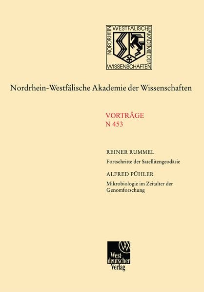 Produktbild: Fortschritte der Satellitengeod&auml;sie. Mikrobiologie im Zeitalter der Genomforschung