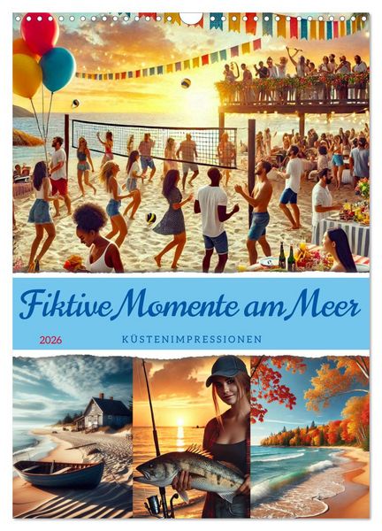 Fiktive Momente am Meer (Wandkalender 2026 DIN A3 hoch), CALVENDO Monatskalender