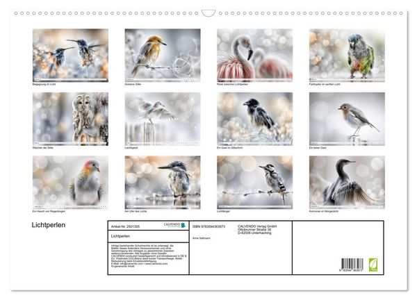 Produktbild: Lichtperlen (Wandkalender 2027 DIN A2 quer), CALVENDO Monatskalender
