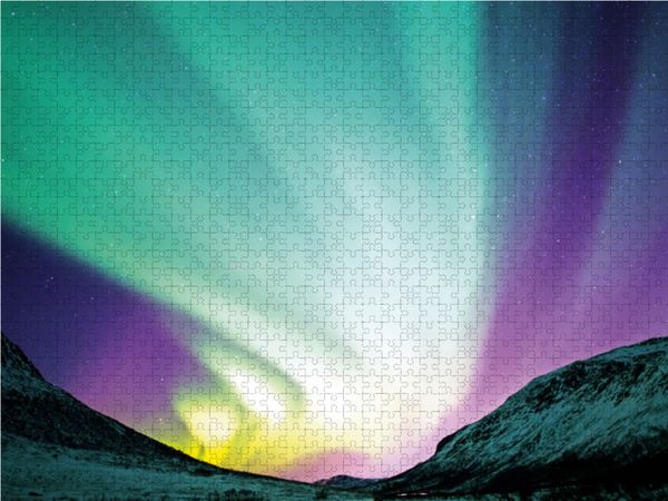 Produktbild: CALVENDO Puzzle Norwegen - Nordlicht bei Troms&ouml; 1000 Teile Lege-Gr&ouml;&szlig;e 64 x 48 cm Foto-Puzzle Bild von McPHOTO / H. B&auml;semann / D. Paterson