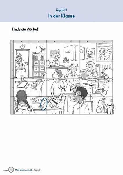 Produktbild: Mein DaZ-Lernheft &ndash; Mit Wimmelbildern Wortschatz und Grammatik &uuml;ben