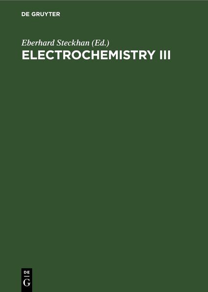 Produktbild: Electrochemistry III