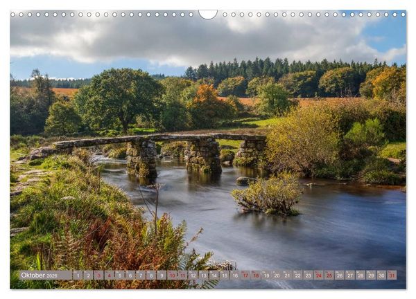 Produktbild: Dartmoor, herbe Sch&ouml;nheit im S&uuml;den Englands (Wandkalender 2026 DIN A3 quer), CALVENDO Monatskalender