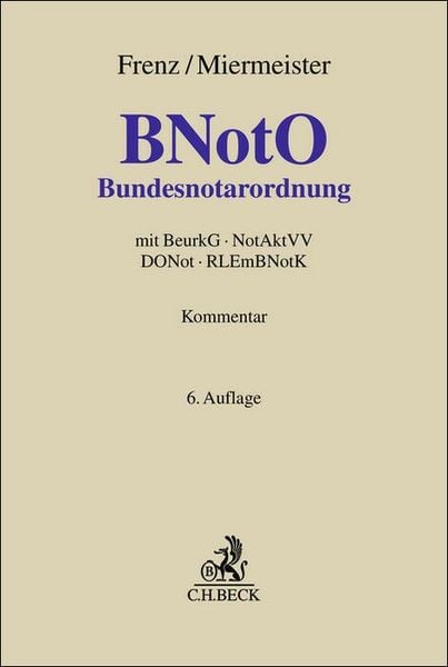 Produktbild: Bundesnotarordnung. BNotO
