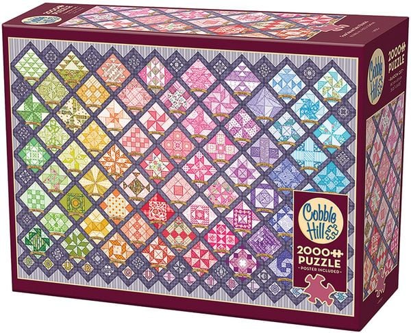 Produktbild: Quilt mit bunten Quadraten 2000 Teile