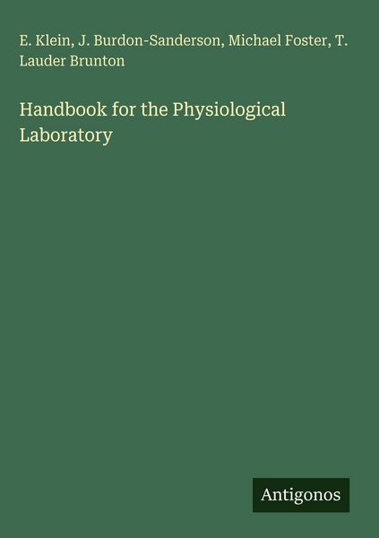 Produktbild: Handbook for the Physiological Laboratory