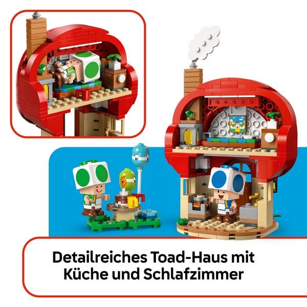 Produktbild: LEGO Super Mario 72041 Party beim Toad-Haus, Spielzeug f&uuml;r Kinder