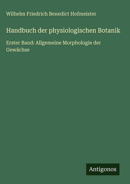 Produktbild: Handbuch der physiologischen Botanik