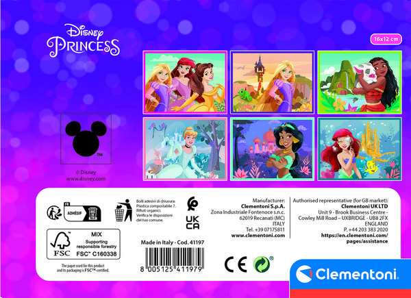 Produktbild: W&uuml;rfelpuzzle Disney Princess 12 Teile
