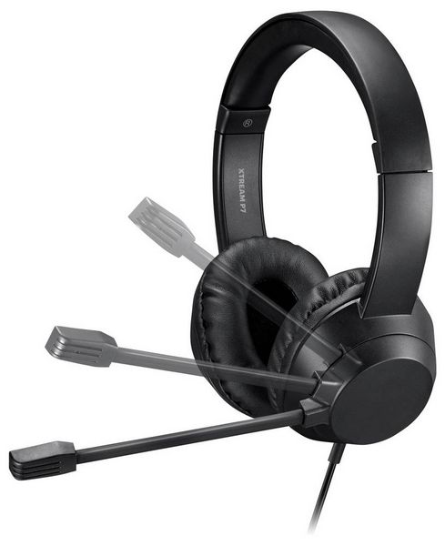 Produktbild: Adesso Xtream P7 AI Copilot Headset On Ear Headset kabelgebunden Stereo schwarz-meliert Headset Computer