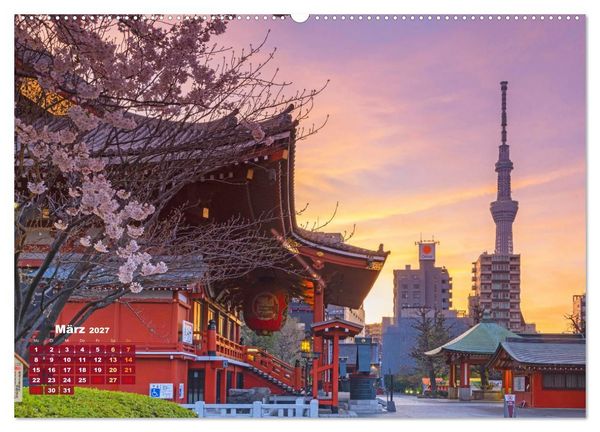 Produktbild: Tokio: Lichter einer Stadt (hochwertiger Premium Wandkalender 2027 DIN A2 quer), Kunstdruck in Hochglanz