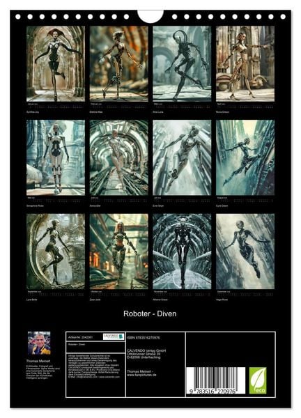 Produktbild: Roboter - Diven (Wandkalender 2026 DIN A4 hoch), CALVENDO Monatskalender