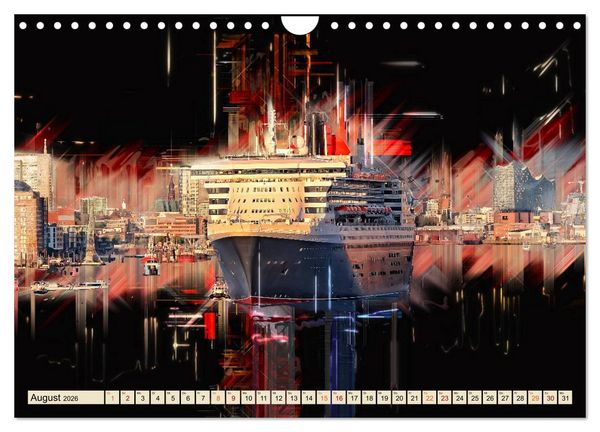 Produktbild: Hamburg abstrakt (Wandkalender 2026 DIN A4 quer), CALVENDO Monatskalender