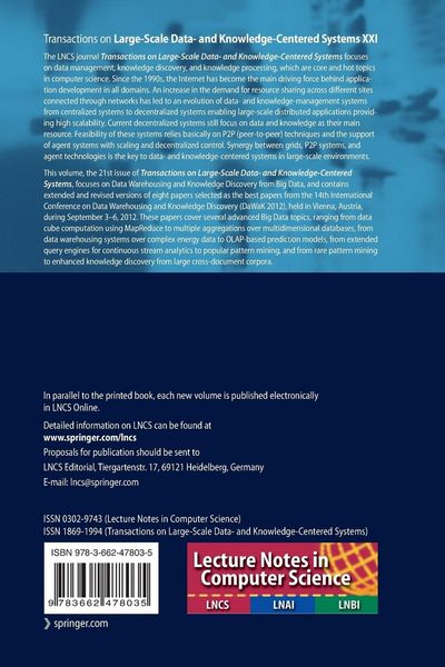 Produktbild: Transactions on Large-Scale Data- and Knowledge-Centered Systems XXI