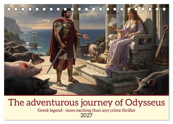 Produktbild: The adventurous journey of Odysseus (Desk Calendar 2027 DIN A5 landscape), CALVENDO 12 Month DeskCalendar