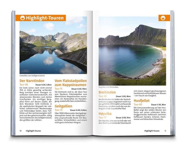 Produktbild: KOMPASS Wanderf&uuml;hrer Lofoten, Vester&aring;len und Senja, 70 Touren mit Extra-Tourenkarte