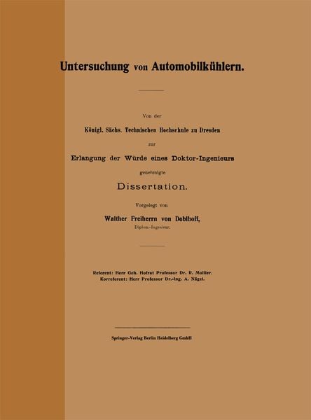 Produktbild: Untersuchung von Automobilk&uuml;hlern