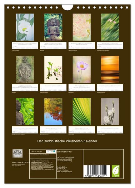 Produktbild: Der Buddhistische Weisheiten Kalender (Wandkalender 2026 DIN A4 hoch), CALVENDO Monatskalender