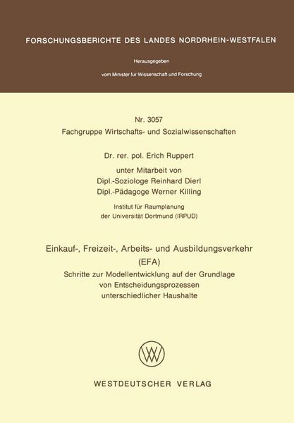 Produktbild: Einkauf-, Freizeit-, Arbeits- und Ausbildungsverkehr (EFA)