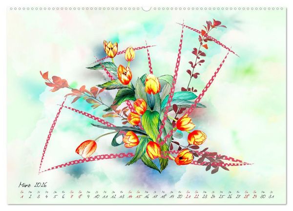 Produktbild: Zauberhaftes Ikebana (Wandkalender 2026 DIN A2 quer), CALVENDO Monatskalender