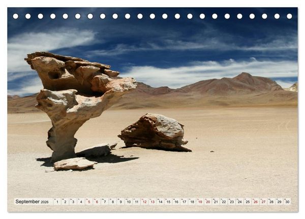 Produktbild: Abenteuer Anden - Peru und Bolivien (Tischkalender 2026 DIN A5 quer), CALVENDO Monatskalender
