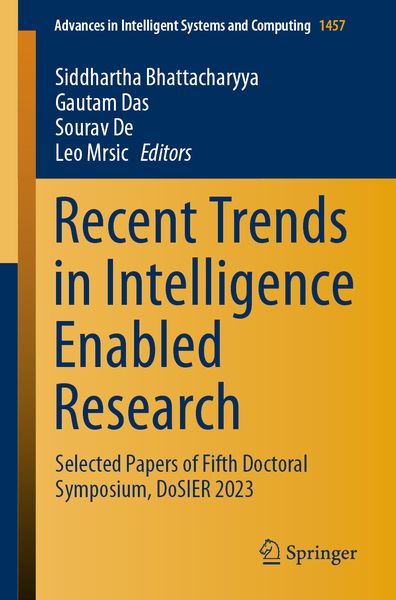 Produktbild: Recent Trends in Intelligence Enabled Research