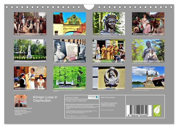 Produktbild: K&ouml;nigin Luise in Ostpreu&szlig;en (Wandkalender 2026 DIN A4 quer), CALVENDO Monatskalender