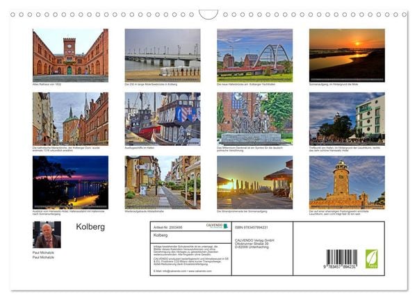 Produktbild: Kolberg (Wandkalender 2026 DIN A3 quer), CALVENDO Monatskalender