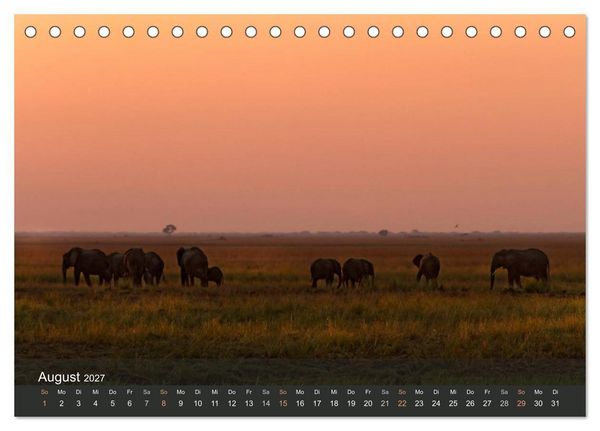 Produktbild: Elefanten (Tischkalender 2027 DIN A5 quer), CALVENDO Monatskalender