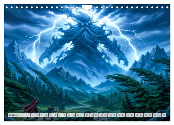 Produktbild: Deutsche Sagen - Helden, D&auml;monen, Mythen (Wandkalender 2027 DIN A4 quer), CALVENDO Monatskalender