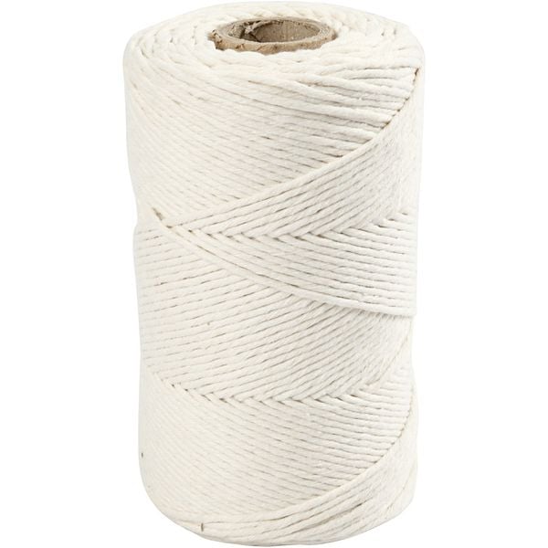 Produktbild: Creativ Company Macram&eacute;-Kordel, Makramee, Naturwei&szlig;, L 198 m, D 2 mm, 330 g/ 1 Rolle