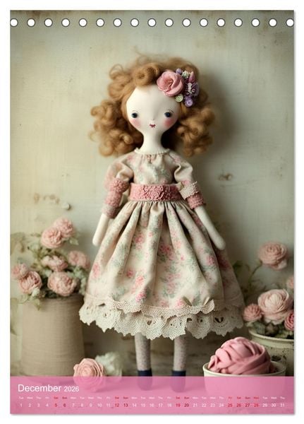 Produktbild: Romantic Dolls (Desk Calendar 2026 DIN A5 portrait), CALVENDO 12 Month DeskCalendar