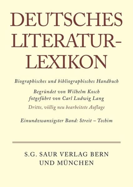 Produktbild: Deutsches Literatur-Lexikon / Streit - Techim