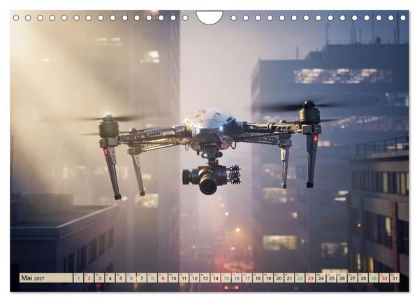 Produktbild: Drohnen - Weltweit (Wandkalender 2027 DIN A4 quer), CALVENDO Monatskalender