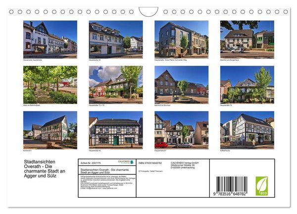 Produktbild: Stadtansichten Overath - Die charmante Stadt an Agger und S&uuml;lz (Wandkalender 2026 DIN A4 quer), CALVENDO Monatskalender