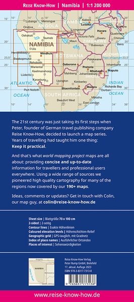 Produktbild: Reise Know-How Landkarte Namibia (1:1.200.000)