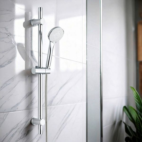 Produktbild: Brauseset Mod. Uno, chrom, Edelstahl, 70 cm L&auml;nge, f&uuml;r Durchlauferhitzer geeignet