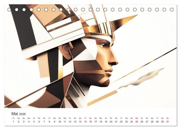 Produktbild: Die Farben des Origami (Tischkalender 2026 DIN A5 quer), CALVENDO Monatskalender