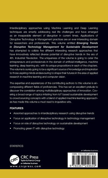 Produktbild: Emerging Trends in Disruptive Technology Management for Sustainable Development