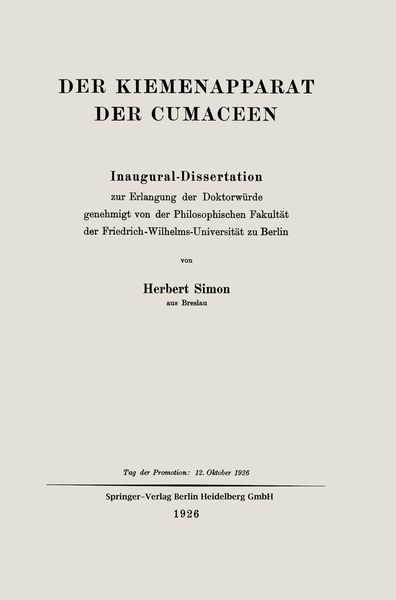 Produktbild: Der Kiemenapparat der Cumaceen