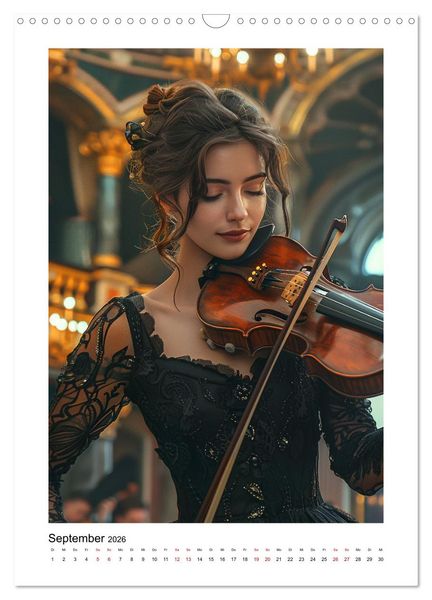 Produktbild: Fantastische Violine (Wandkalender 2026 DIN A3 hoch), CALVENDO Monatskalender