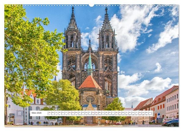 Produktbild: Mei&szlig;en und seine Wahrzeichen (hochwertiger Premium Wandkalender 2026 DIN A2 quer), Kunstdruck in Hochglanz