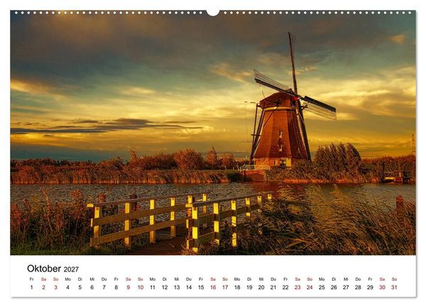 Produktbild: M&auml;rchenhafte Windm&uuml;hlen (hochwertiger Premium Wandkalender 2027 DIN A2 quer), Kunstdruck in Hochglanz