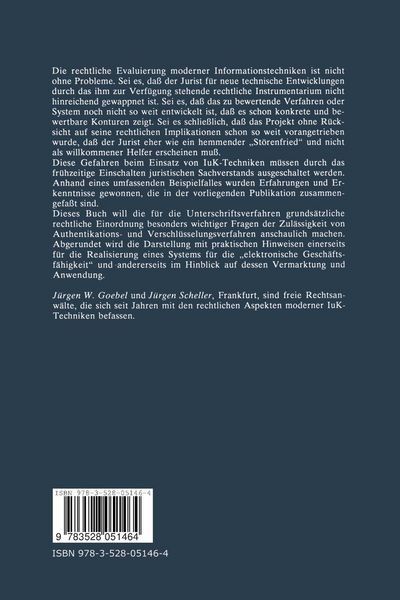Produktbild: Elektronische Unterschriftsverfahren in der Telekommunikation