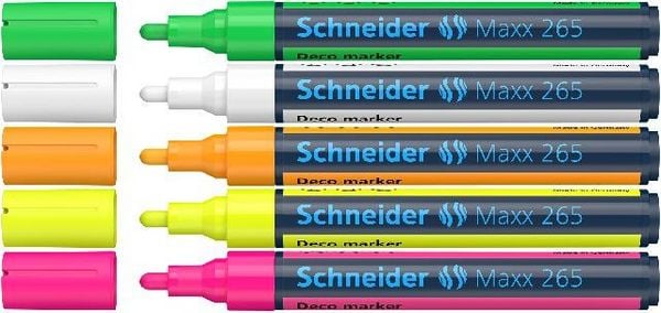 Schneider Kreidemarker Maxx 265 Karton Box, 5er Set