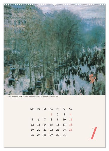 Produktbild: Claude Monet Impressionen 2026 (hochwertiger Premium Wandkalender 2026 DIN A2 hoch), Kunstdruck in Hochglanz
