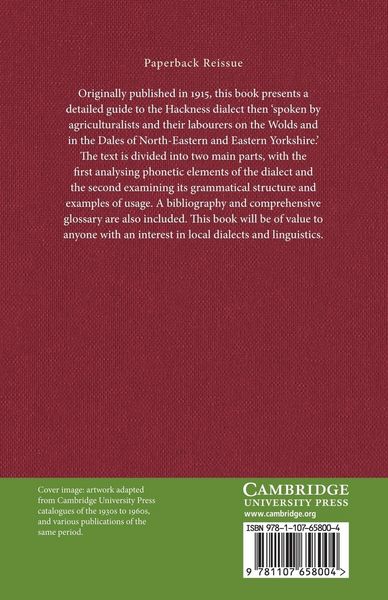 Produktbild: The Dialect of Hackness (North-East Yorkshire)