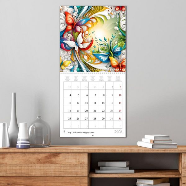 Produktbild: Quatre saisons - Fractales (Calendrier mural carr&eacute; 2026 30x30 cm) Calendrier double avec une page pour vos prises de notes
