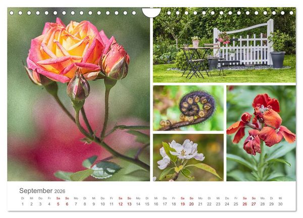 Produktbild: Ein Garten, der zum Verweilen einl&auml;dt (Wandkalender 2026 DIN A4 quer), CALVENDO Monatskalender